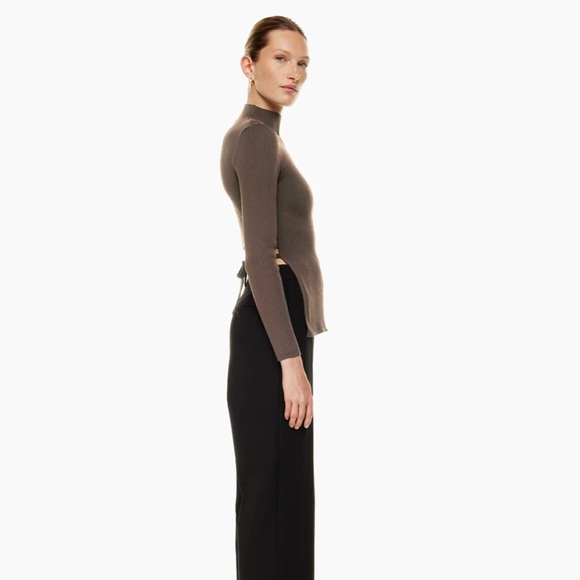 Aritzia Babaton Sculpt Knit Tie-Back Longsleeve - Picture 4 of 14